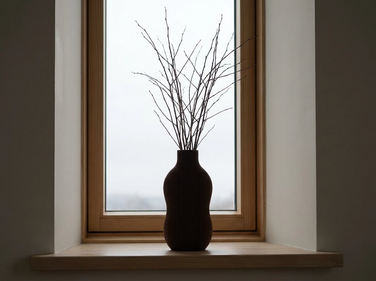 Vase i vinduskarm