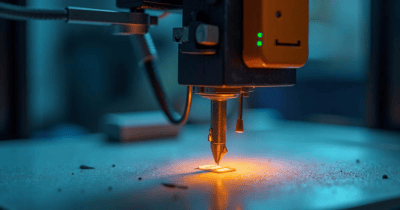 3D-skriver nozzle i nærbilde under diagnostisering